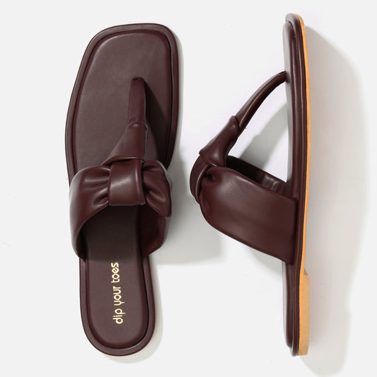 Ruby puffy Knotted flats