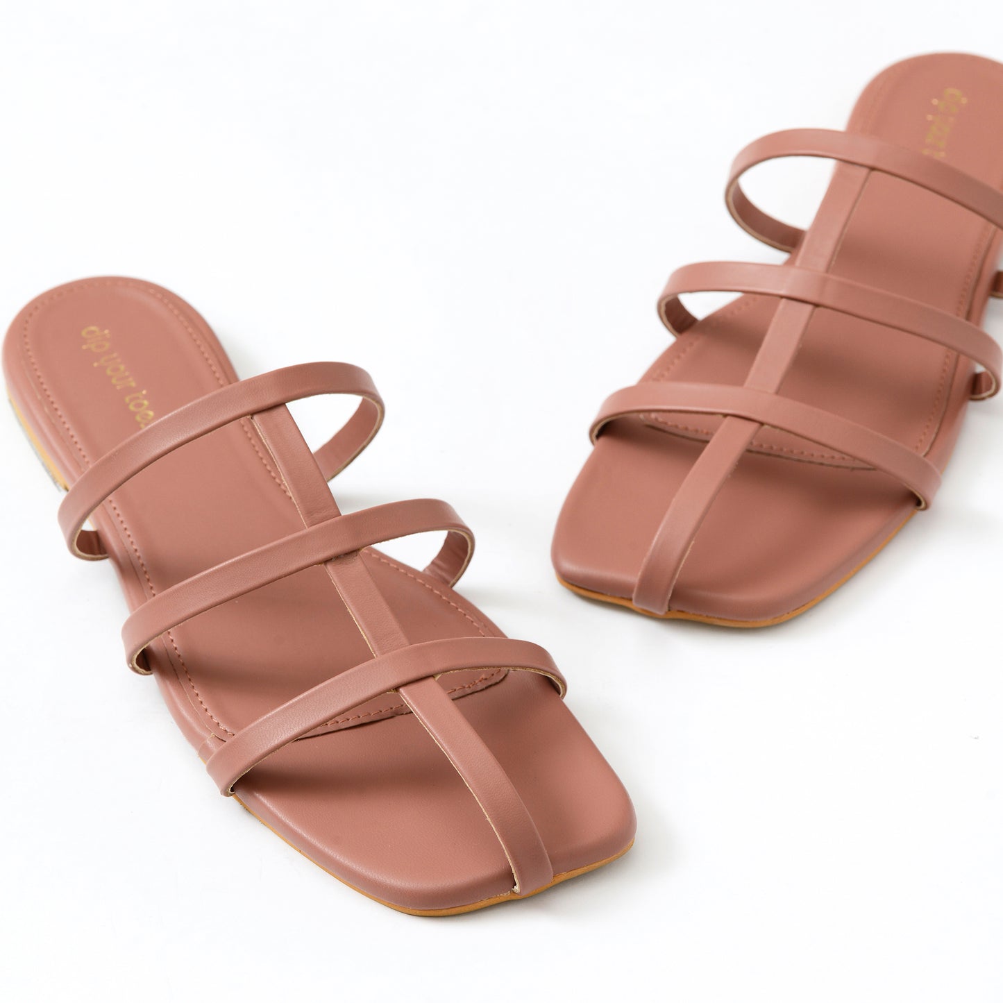 Rosewood Strappy square toe flats