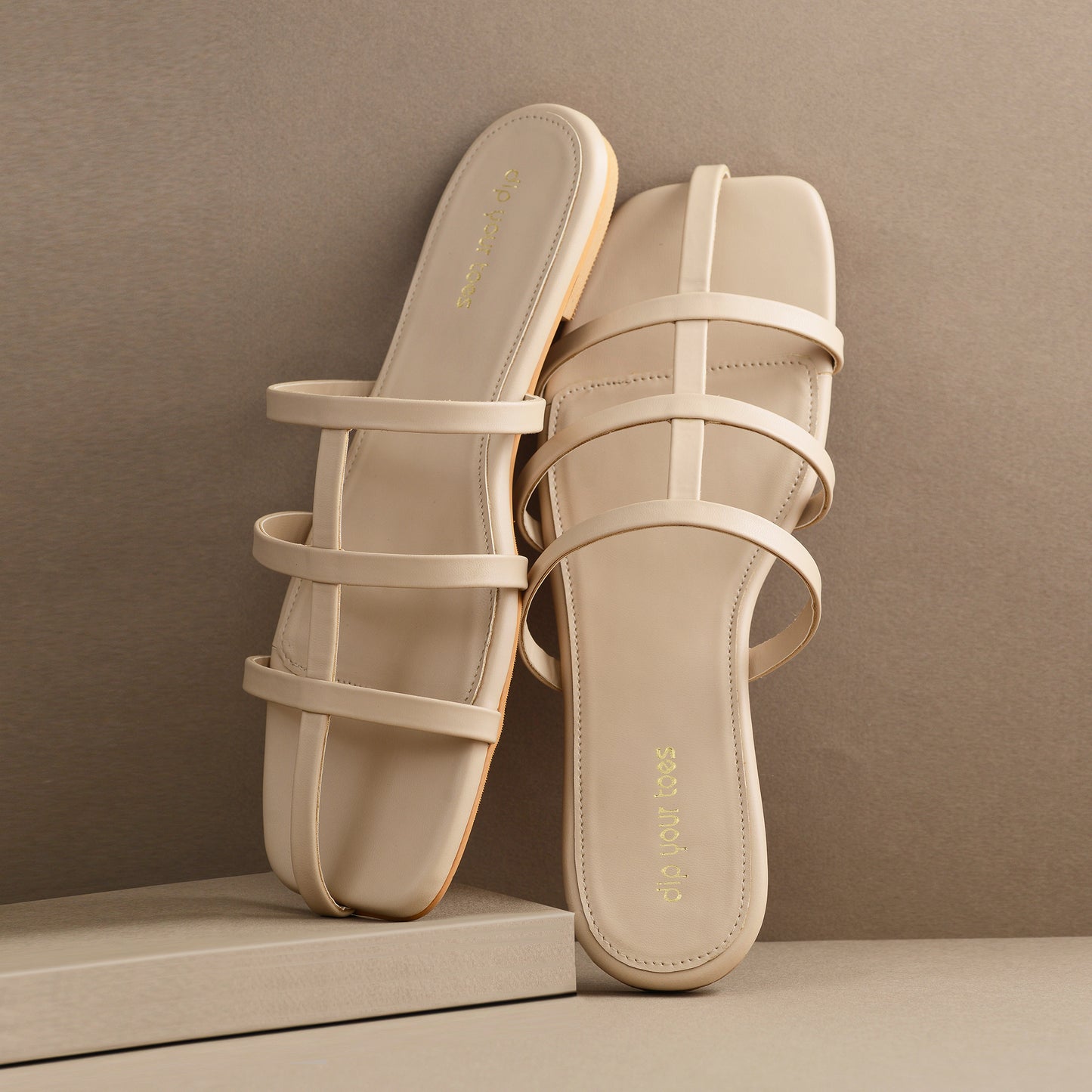 Vanilla Strappy square toe flats