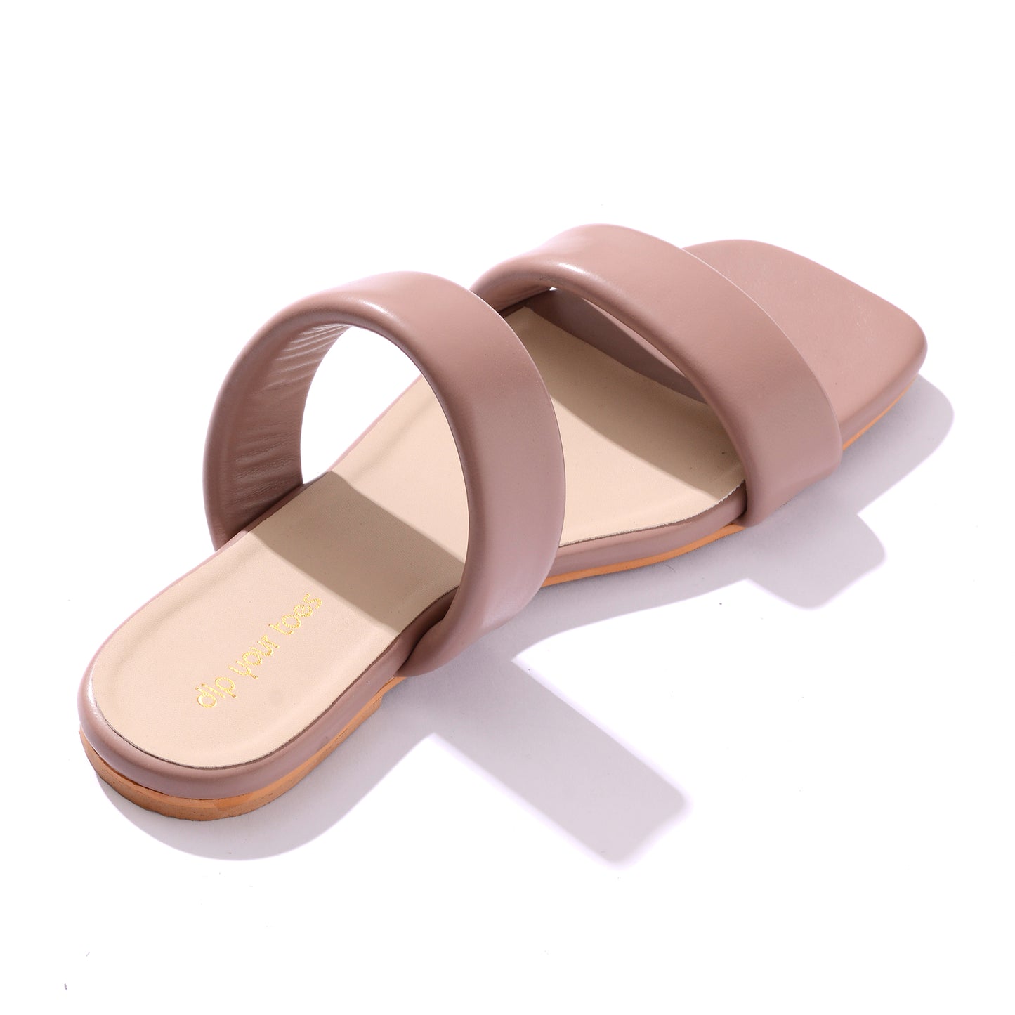 Lavender Puff Strap Flats