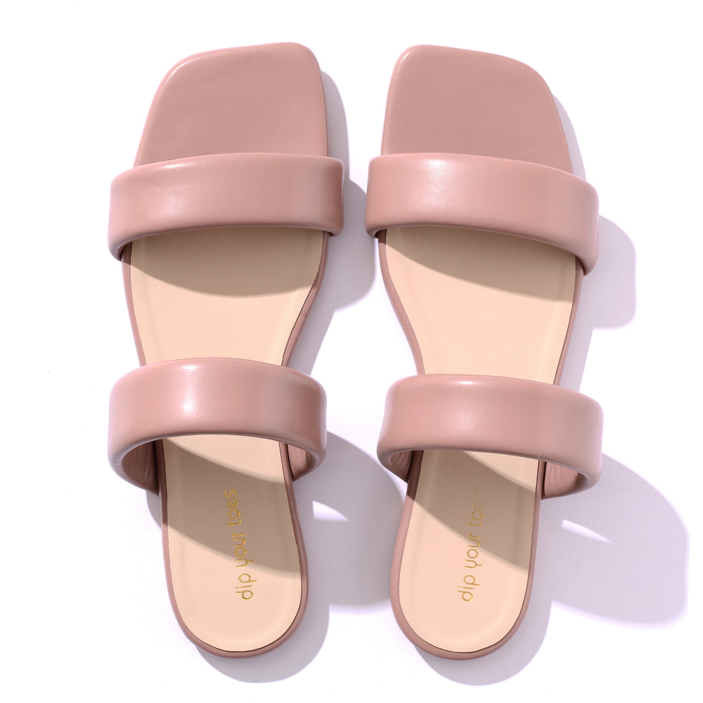 Lavender Puff Strap Flats