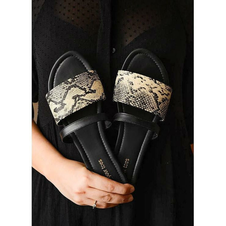 Snake Print Flats