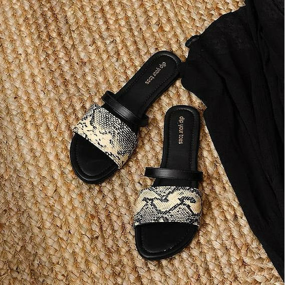 Snake Print Flats