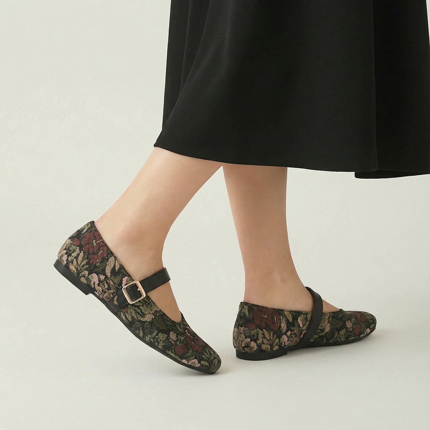 Wildflower Square Toe Mary Jane Flats
