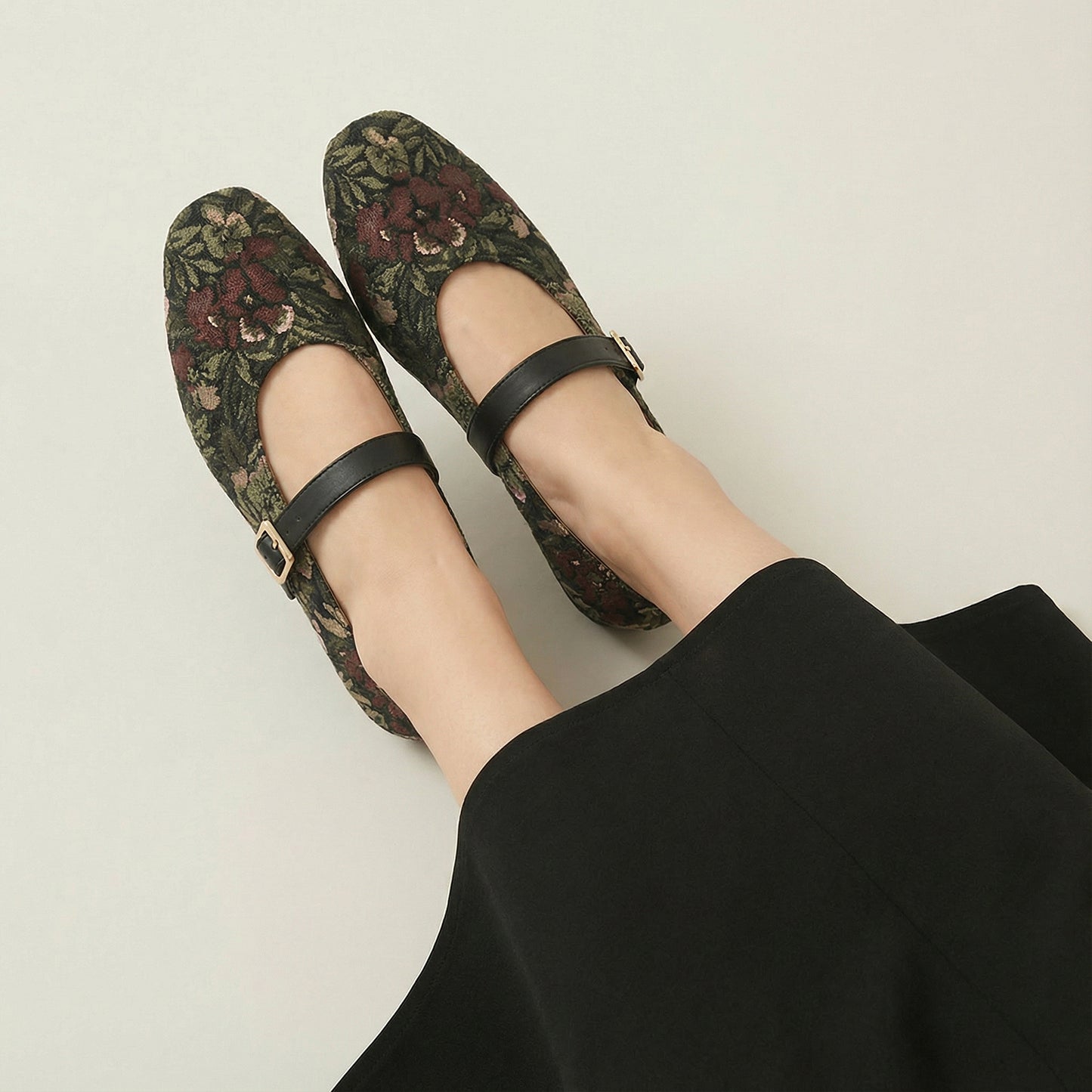 Wildflower Square Toe Mary Jane Flats