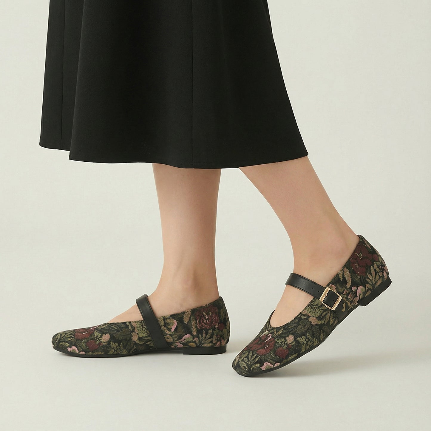 Wildflower Square Toe Mary Jane Flats