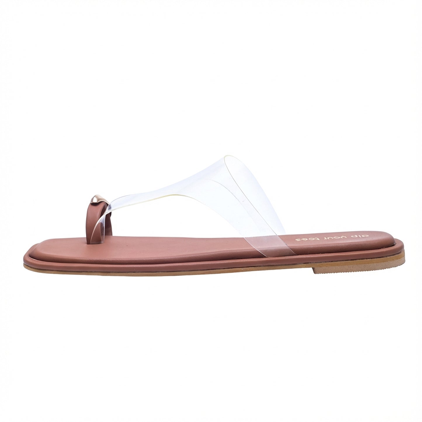 Tan Toe Ring Detail flats