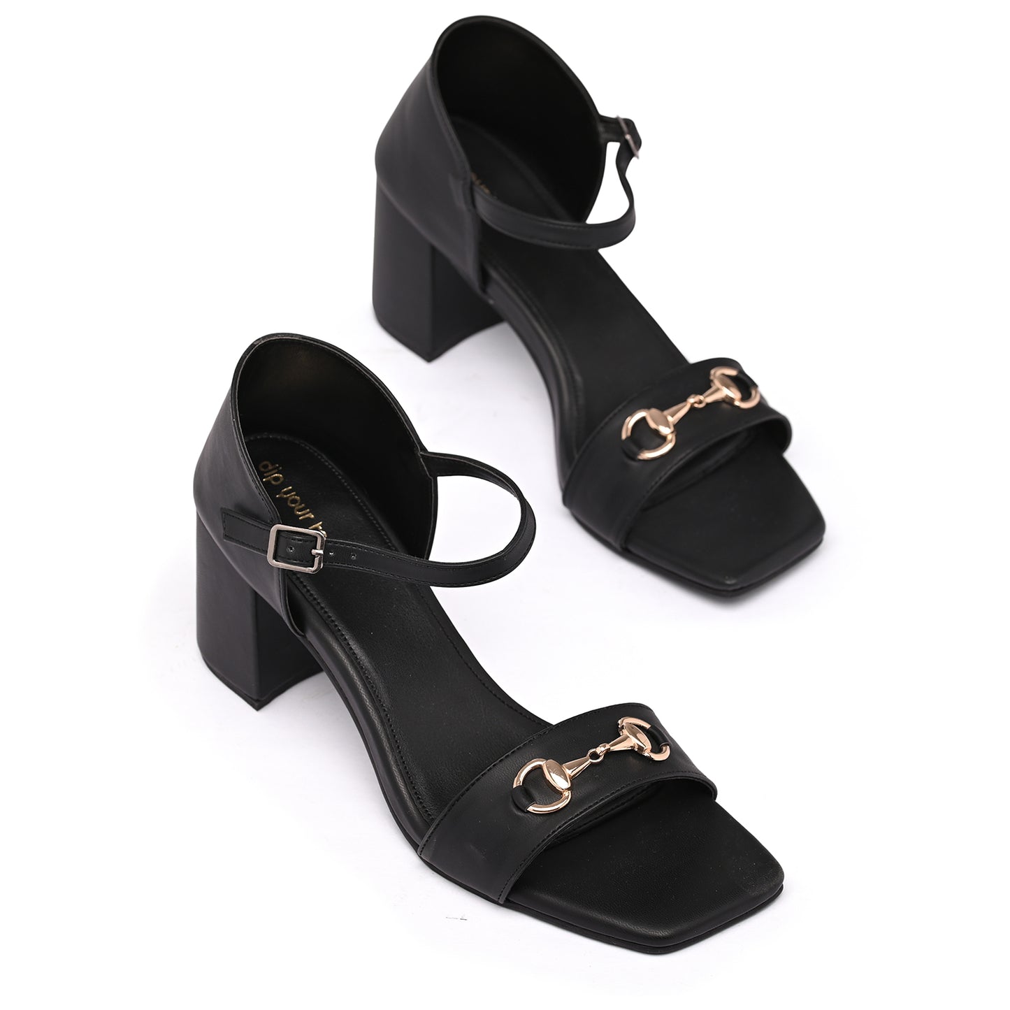 Black Buckle Up Heels
