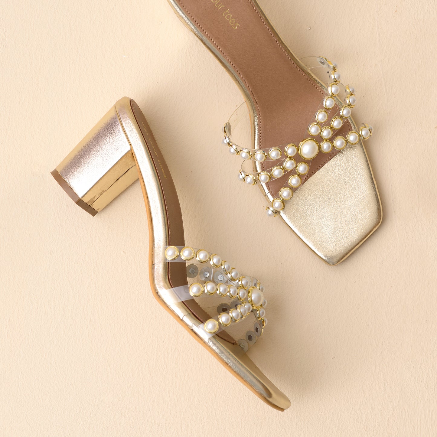 Pearl Gold Heels
