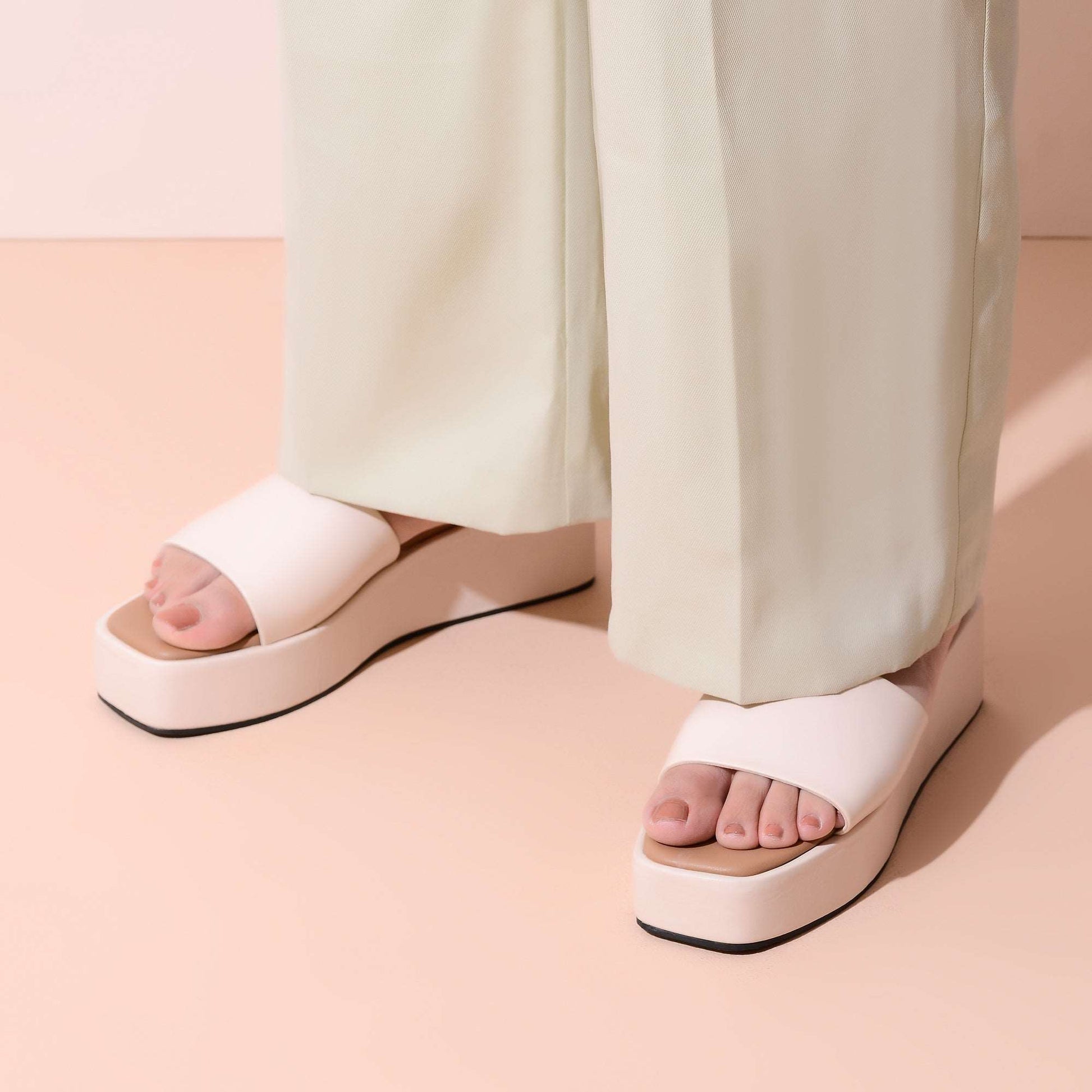 Marshmallow Ivory Platform Sandals