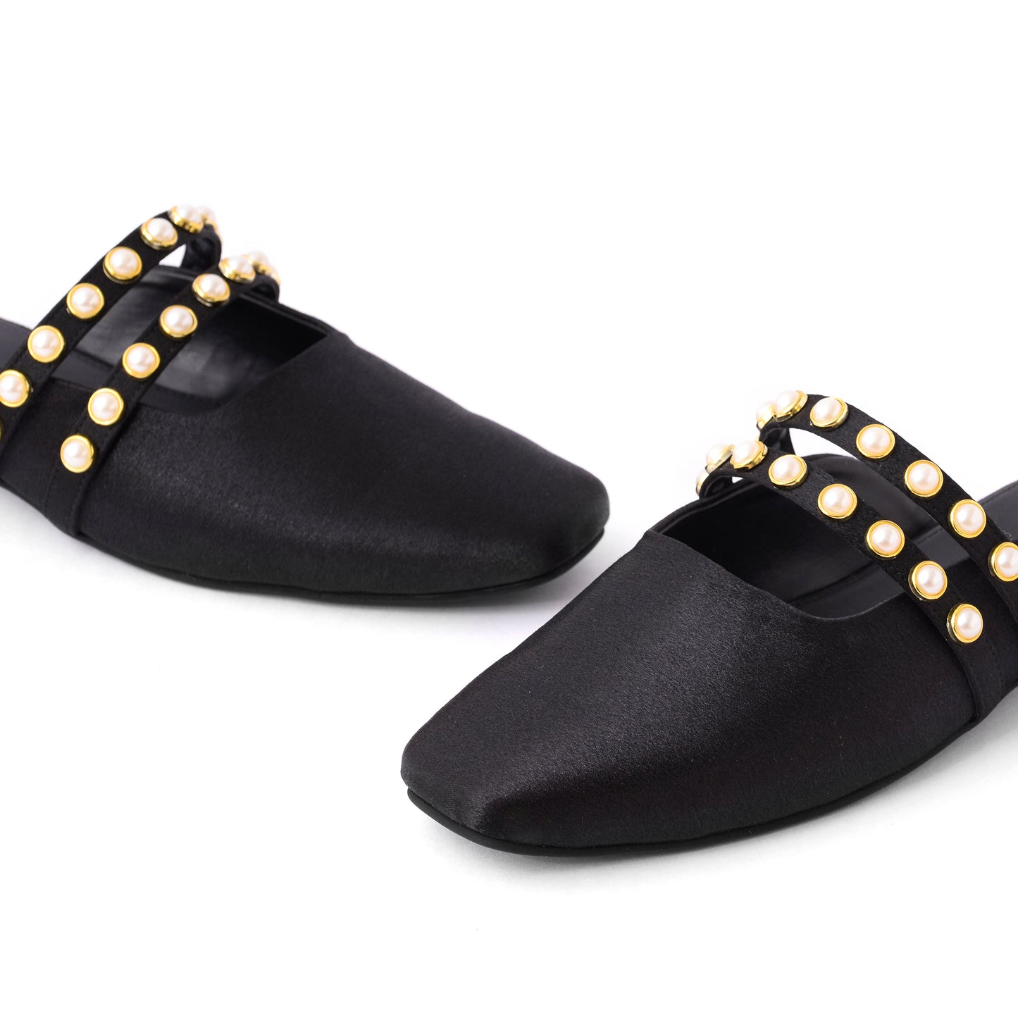 Pearl embellished Mules