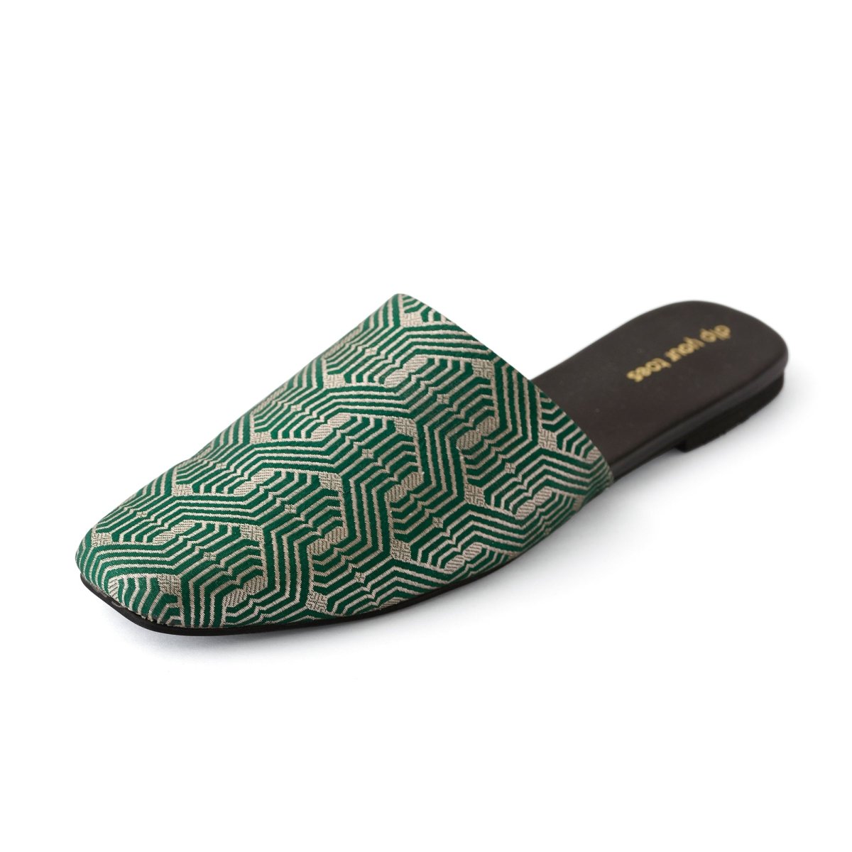 Emerald and Gold Mules