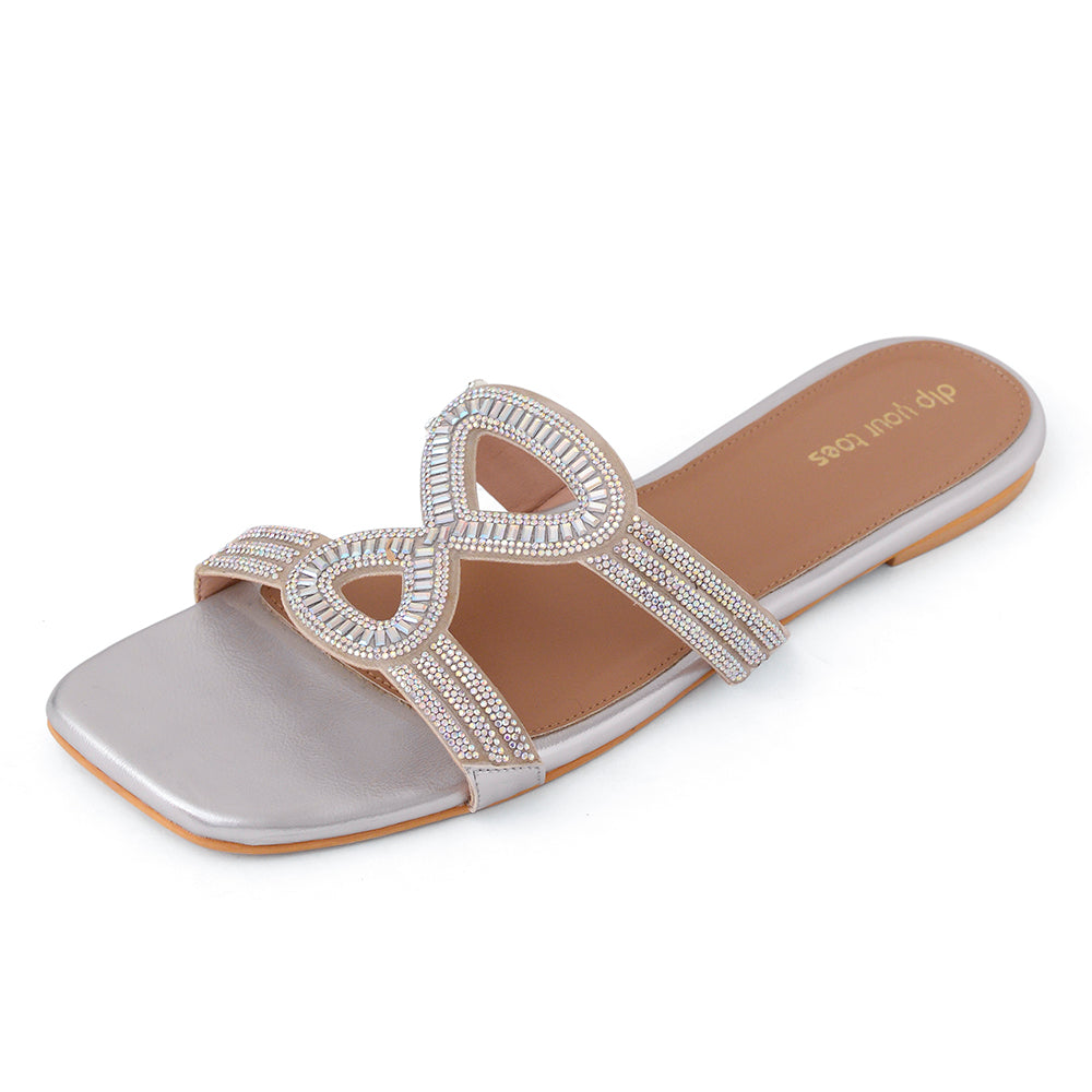 Silver Starlet Flats