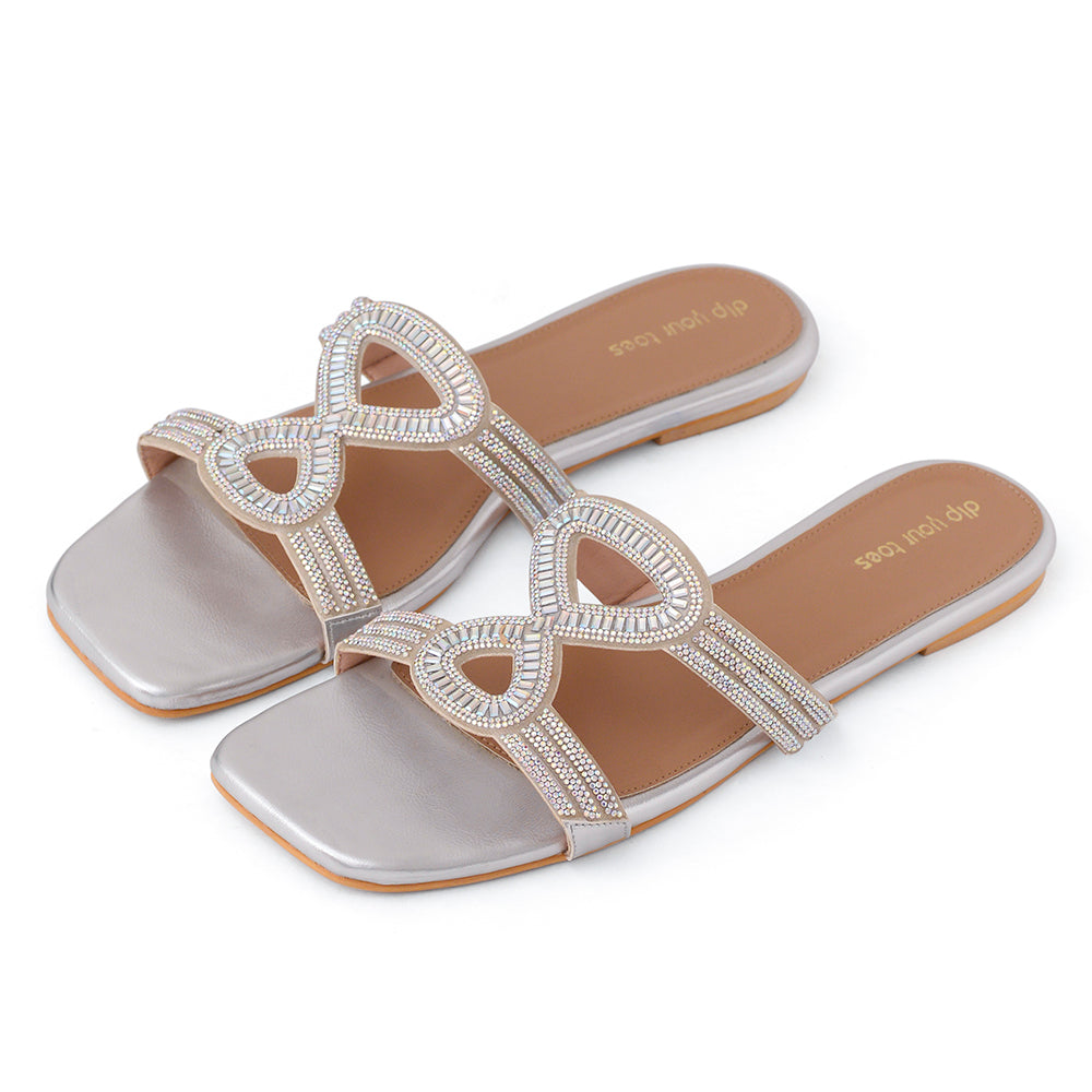 Silver Starlet Flats