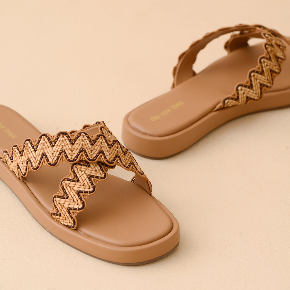 Beige Crossover Flatforms