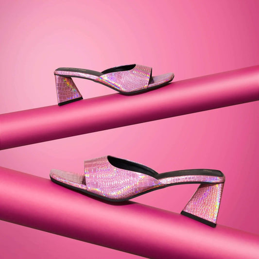 Rose Metallic Heels