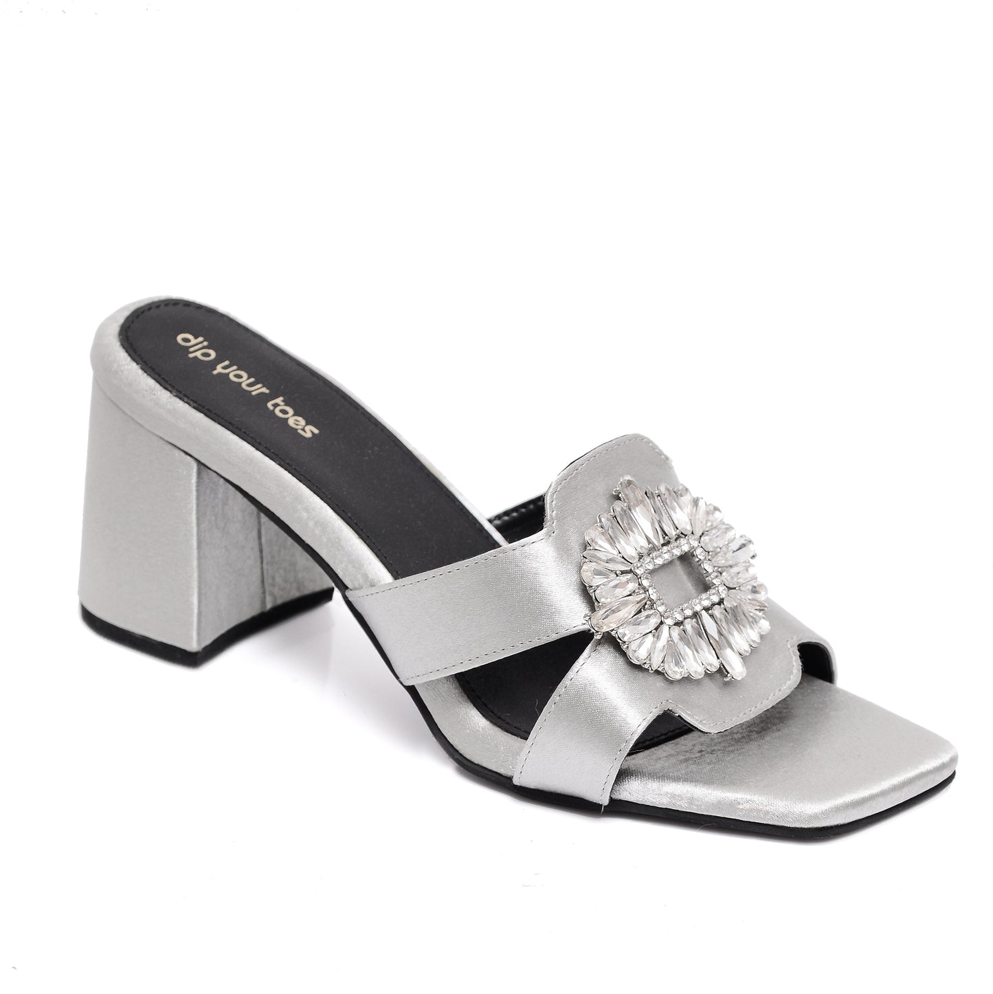 Silver crystal Embellished Heels