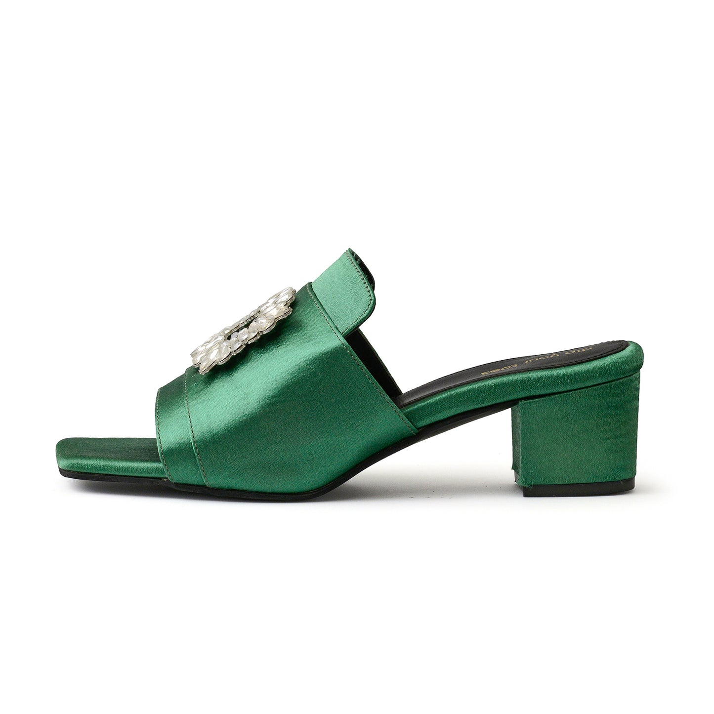 Emerald Buckled Heels