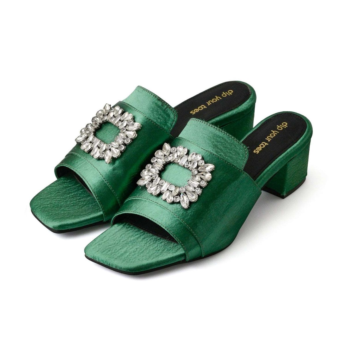 Emerald Buckled Heels