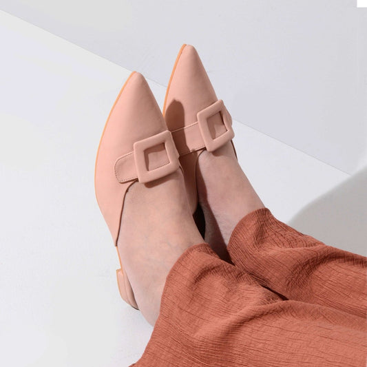 Rosepink Buckled Mules