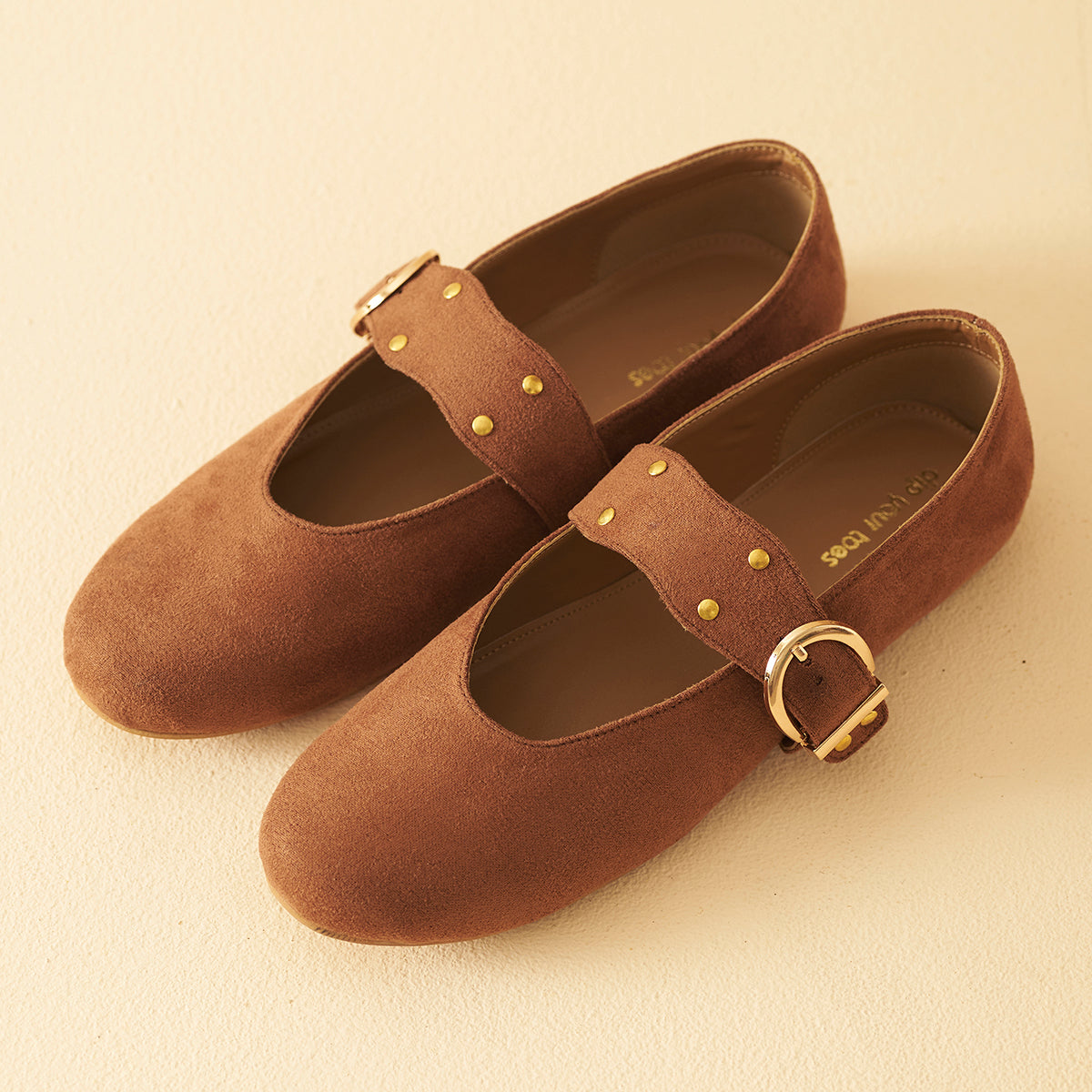 Rust suede Mary Janes