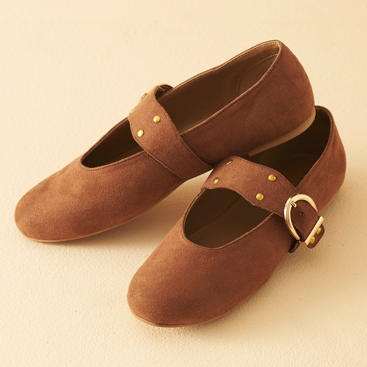 Rust suede Mary Janes