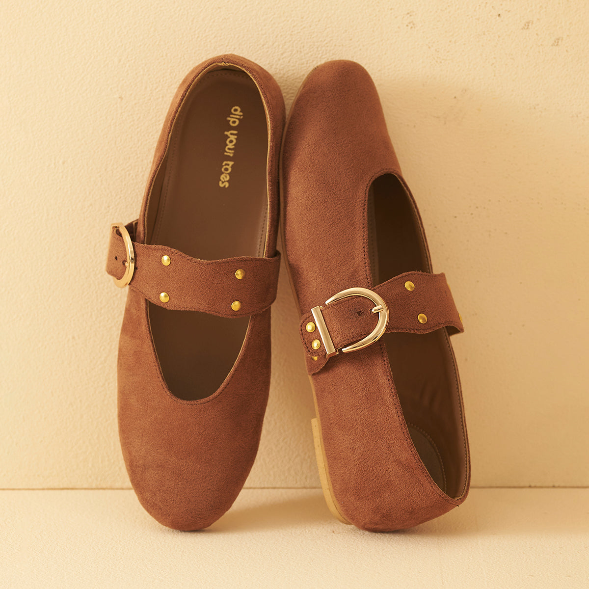 Rust suede Mary Janes