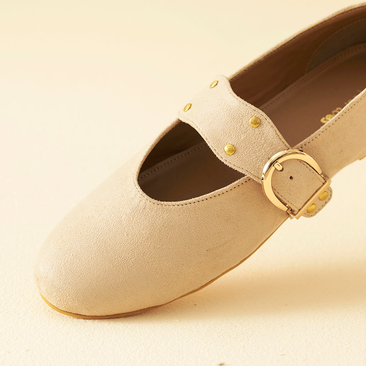 Chalk suede Mary Janes