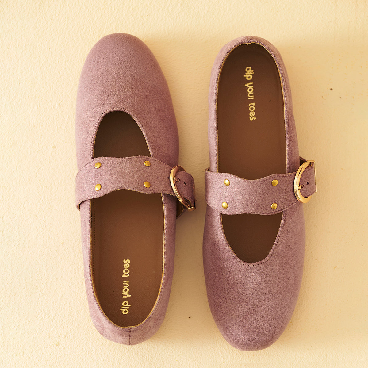 Lavender suede Mary Janes