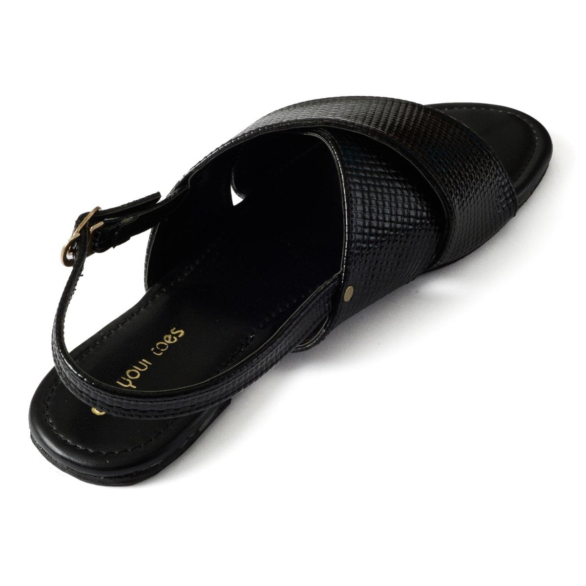 Textured Cross strap sandals