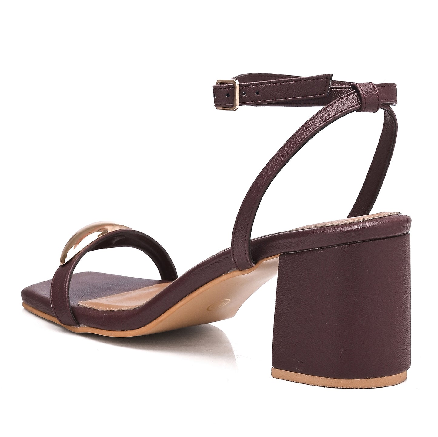 Aura Gold Accent Sandals-Ruby