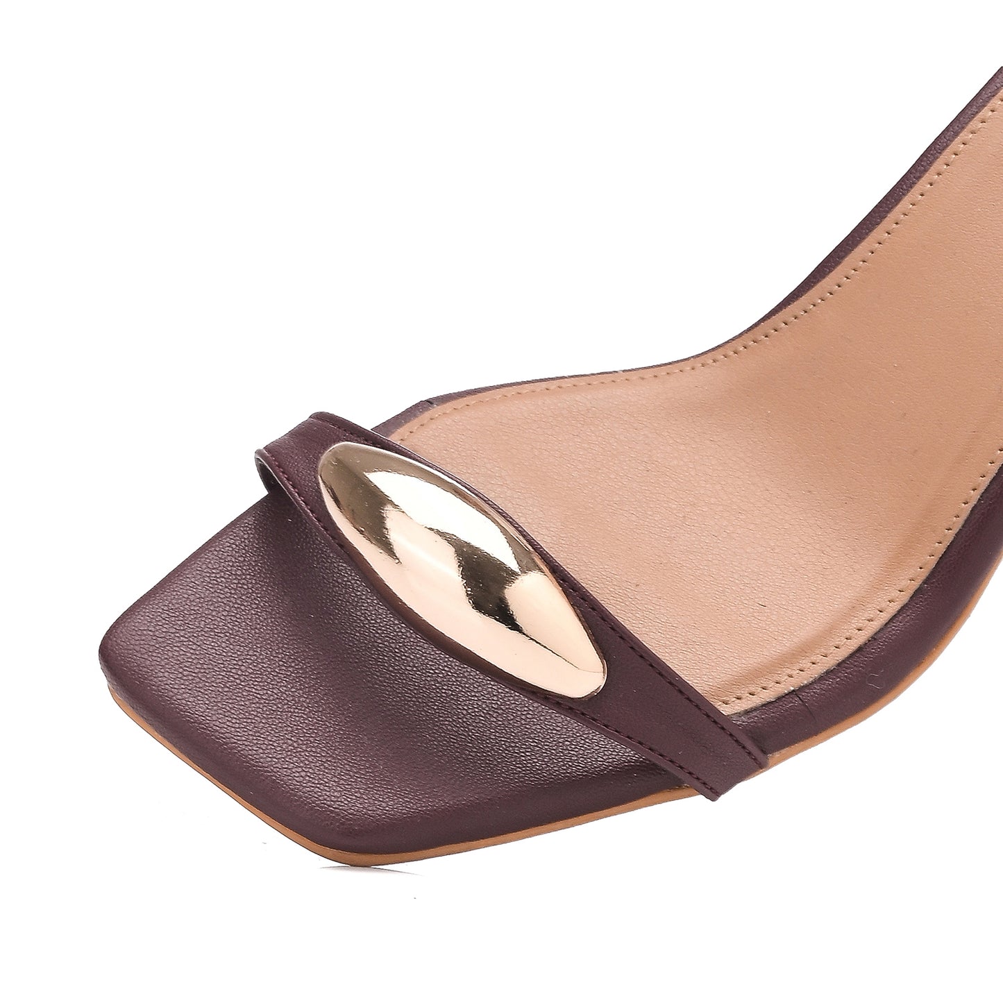 Aura Gold Accent Sandals-Ruby