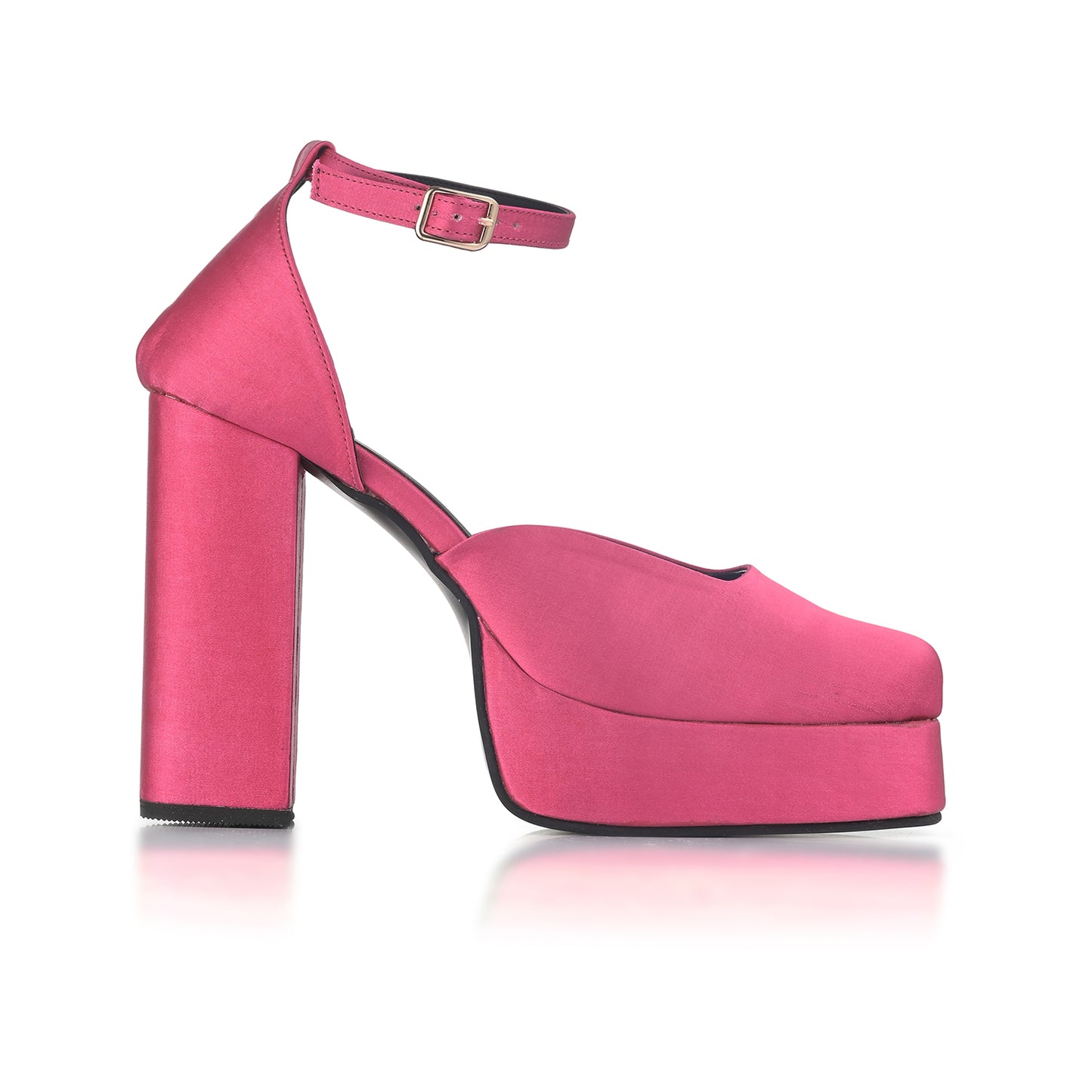 Pink Platform Block Heels