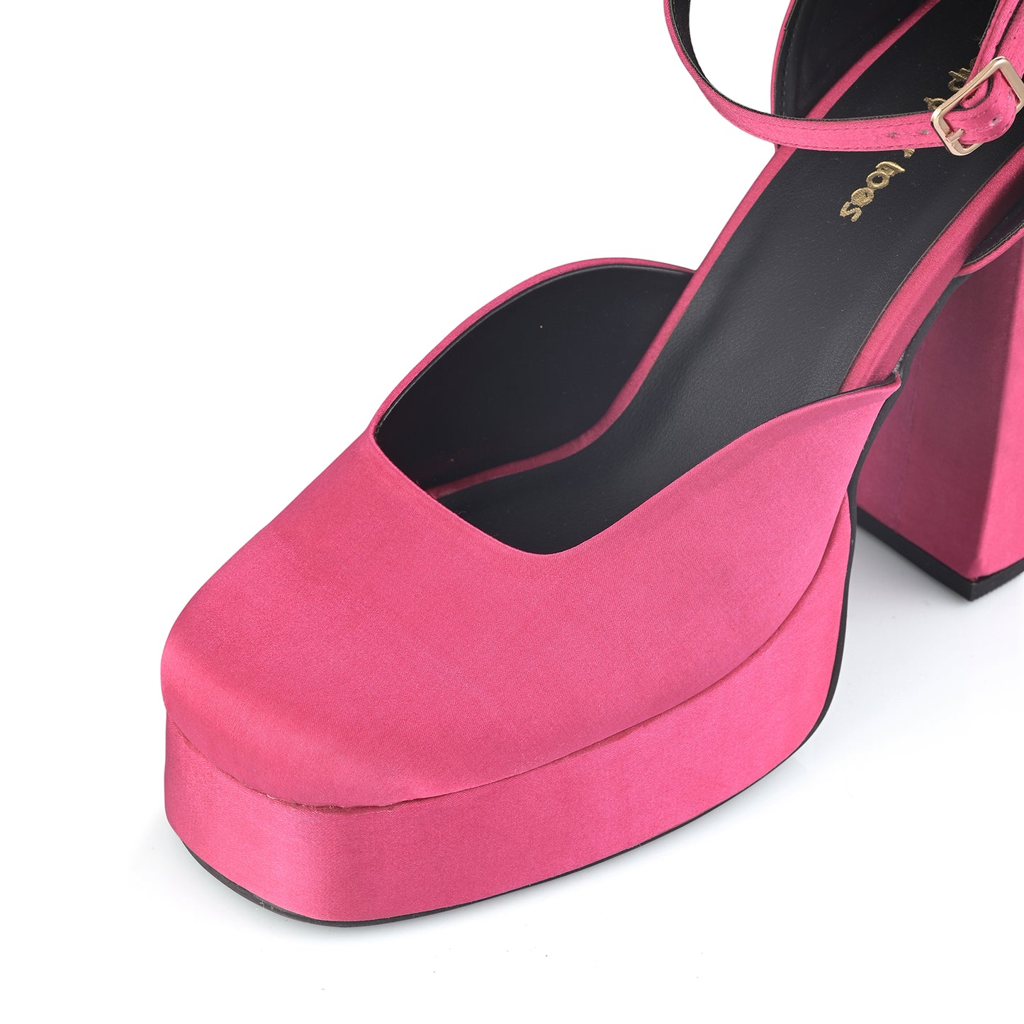 Pink Platform Block Heels
