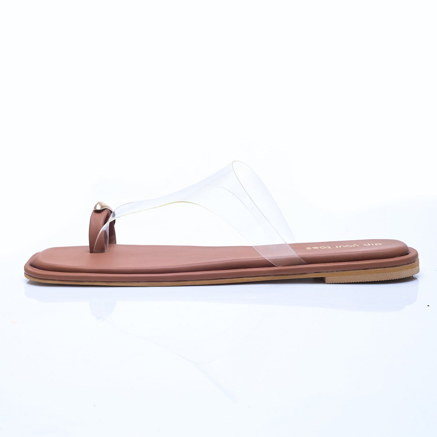 Tan Toe Ring Detail flats