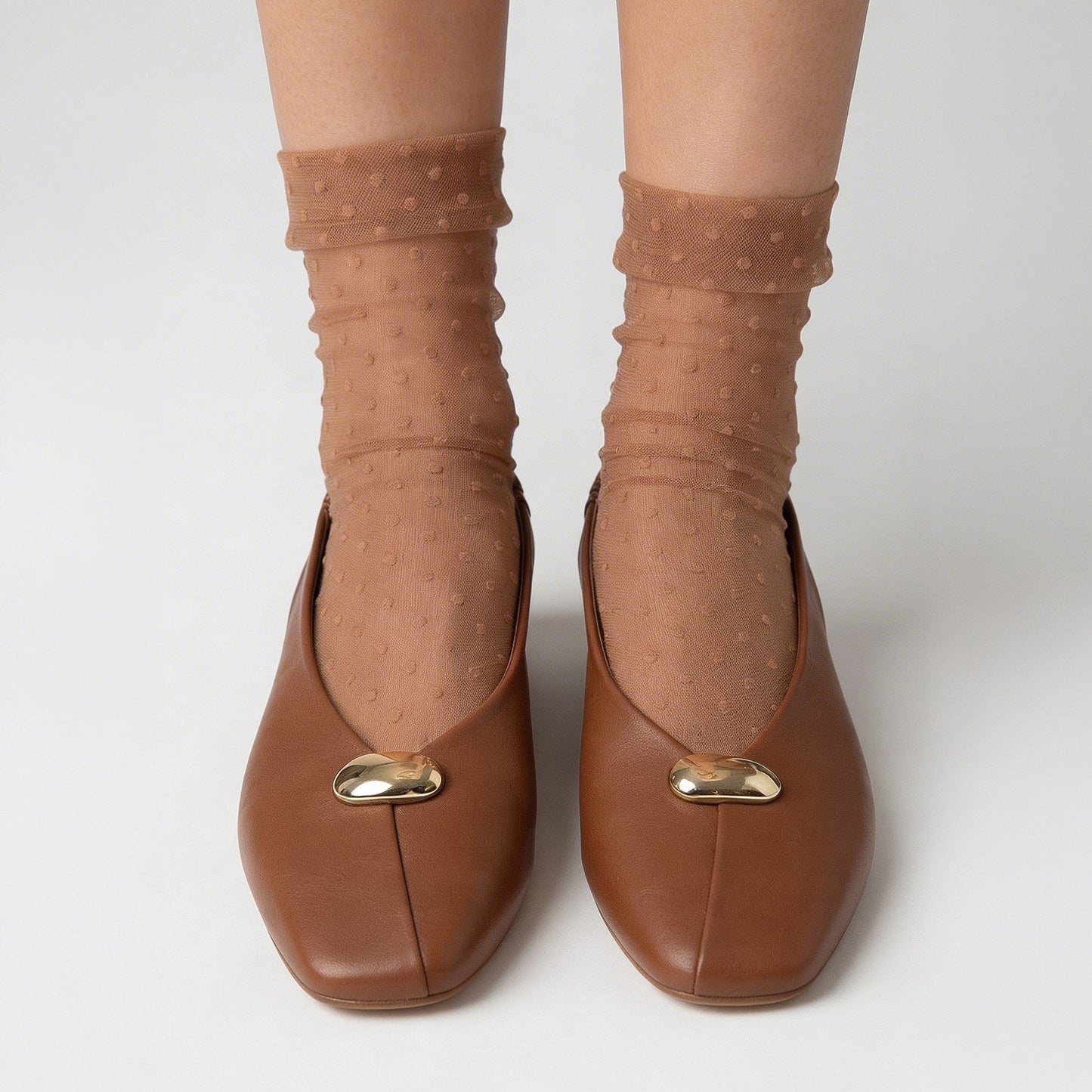 Tan Low Block Slingback