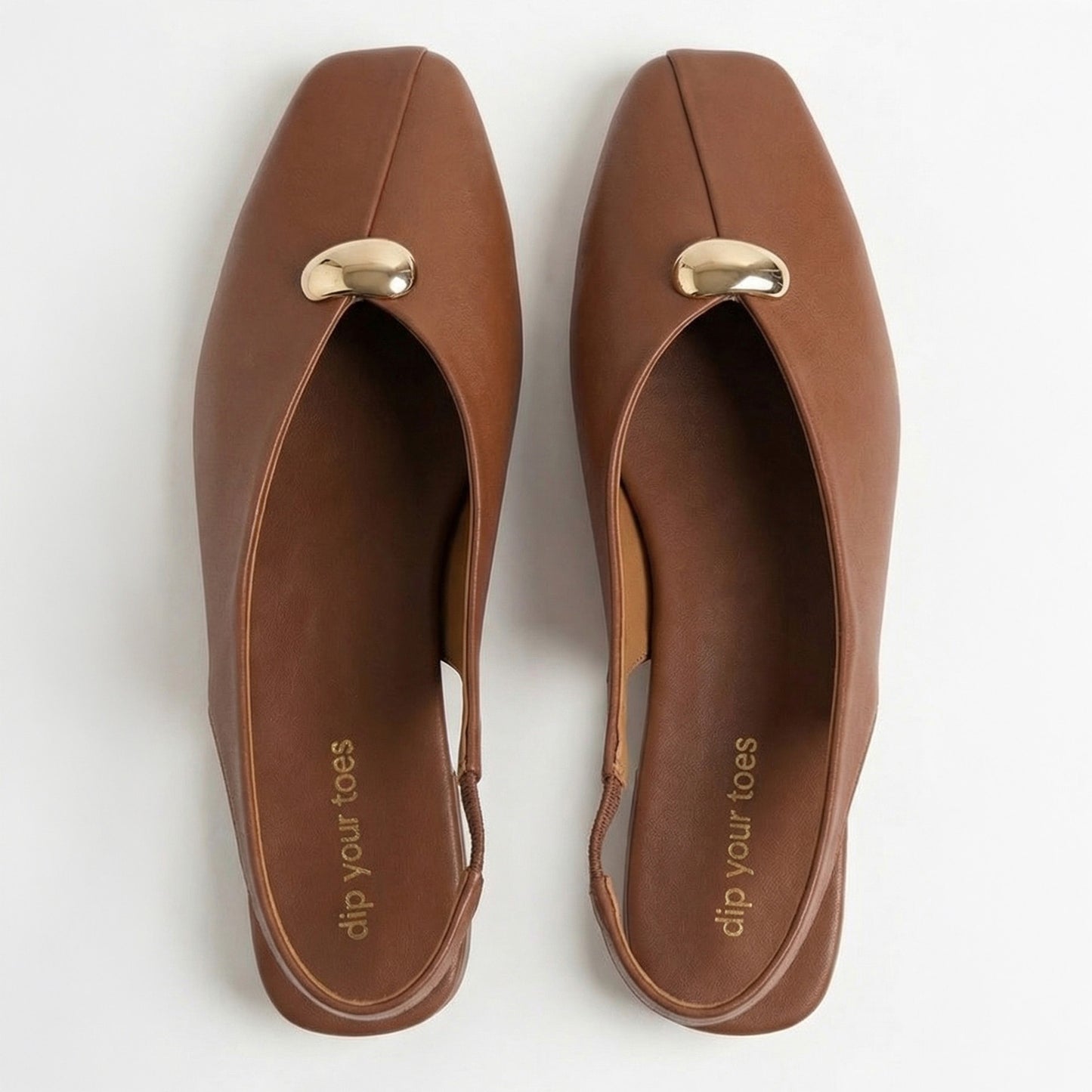 Tan Low Block Slingback