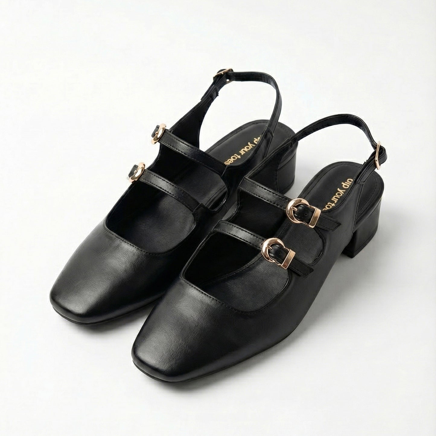 Noir Mary Jane Heels