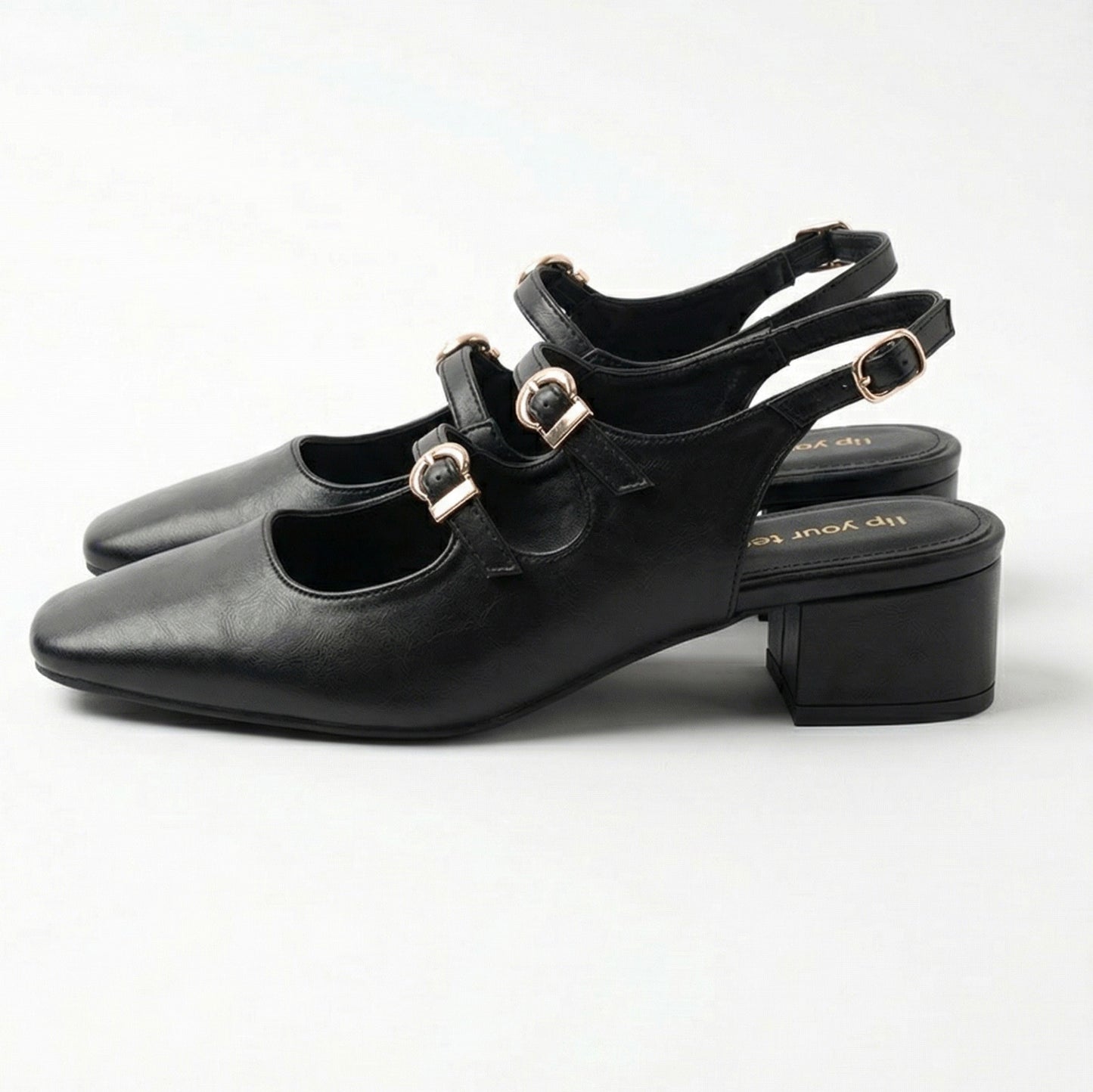 Noir Mary Jane Heels
