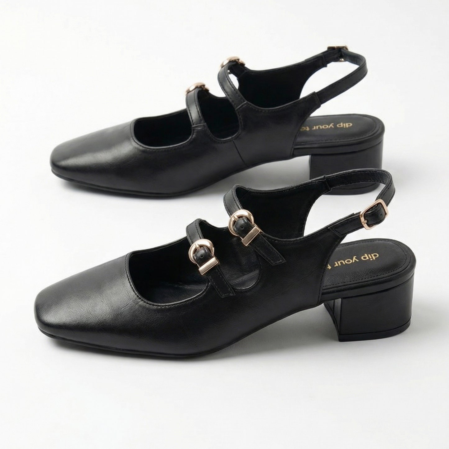 Noir Mary Jane Heels