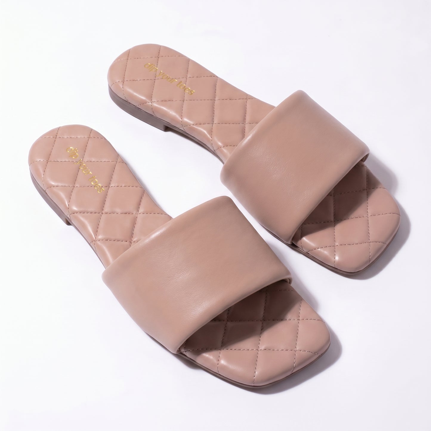 Lavender Quilted Sliders