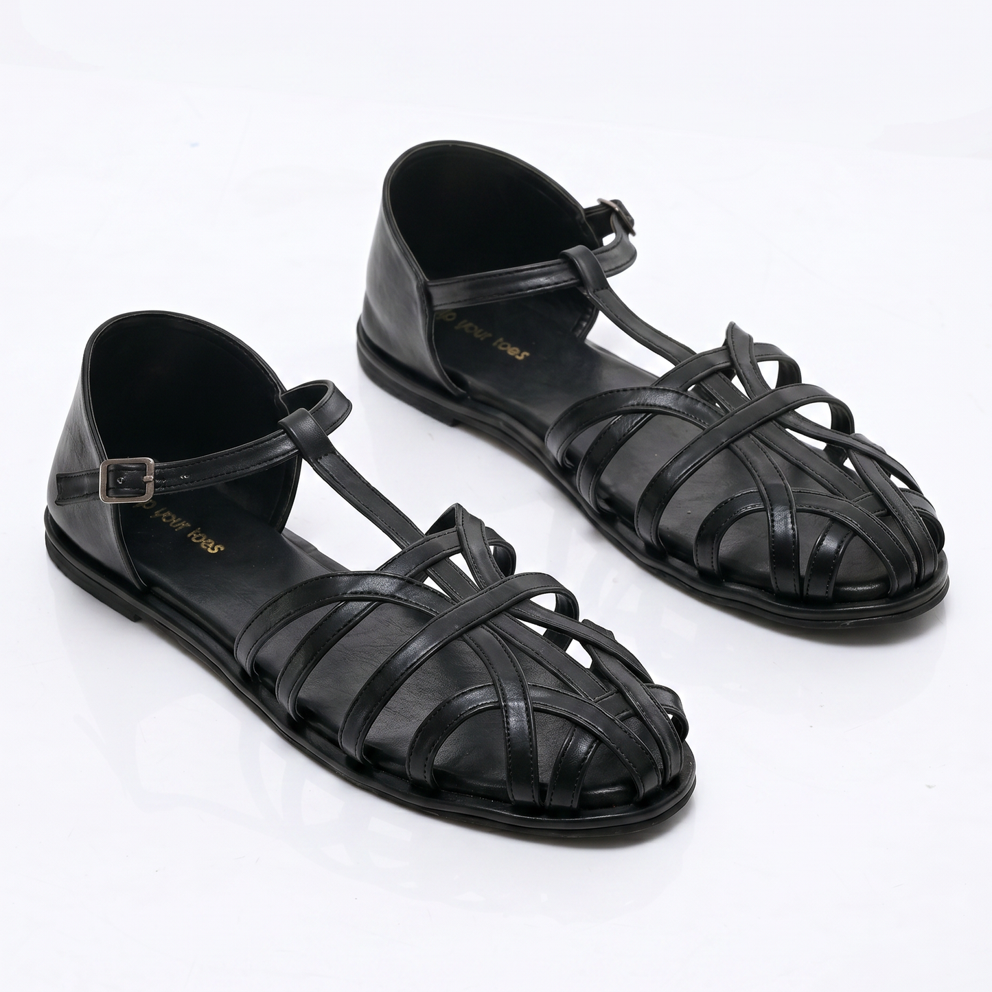 Amalfi Strappy sandals- Black