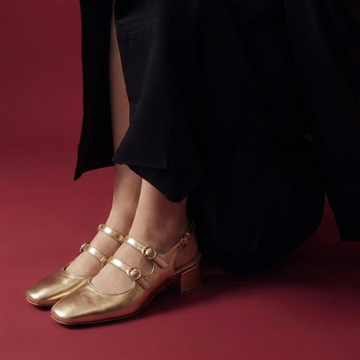 Golden hour Mary Jane Heels