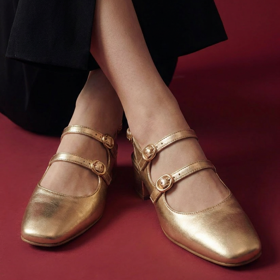Golden hour Mary Jane Heels