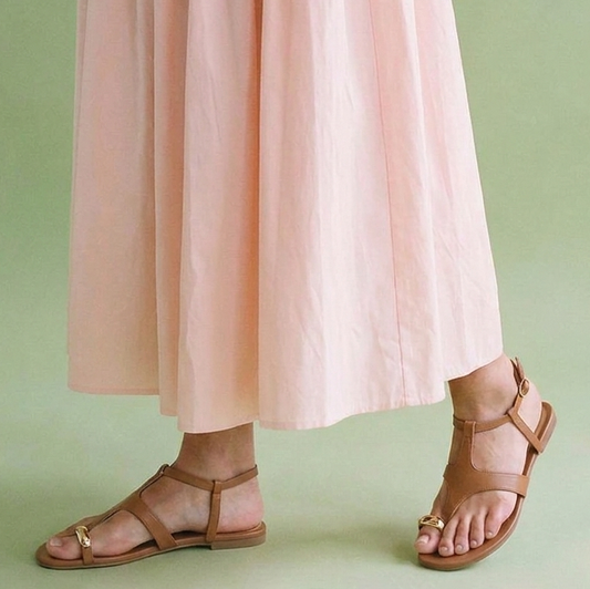 Sand Toe Ring Ankle Strap Sandals