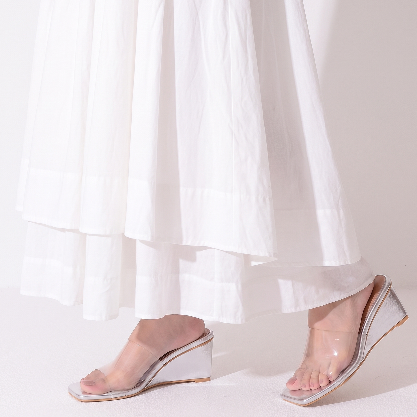 Silver Clear Wedges