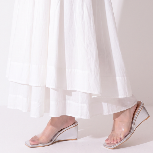 Silver Clear Wedges