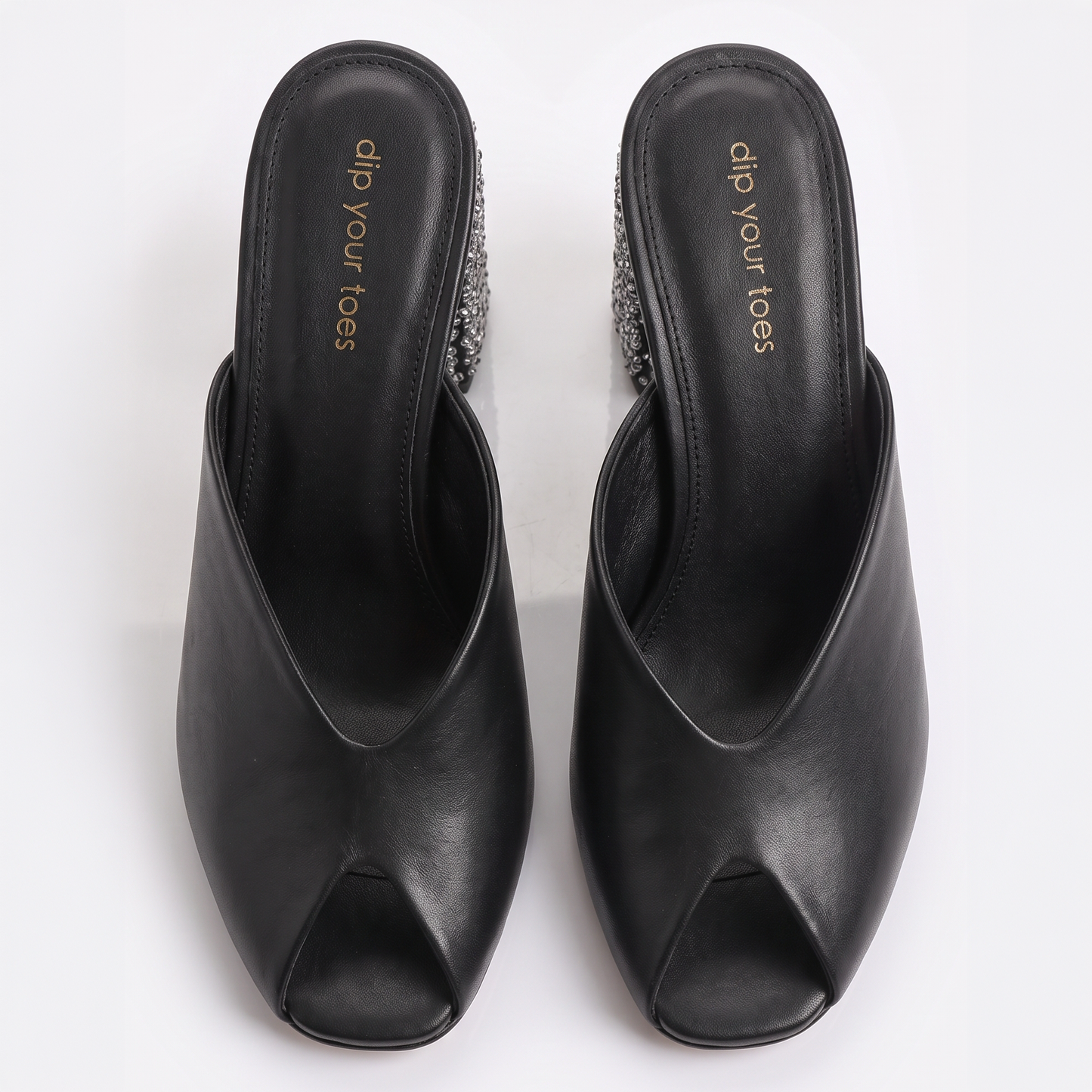 Black Sculpt Block Heels