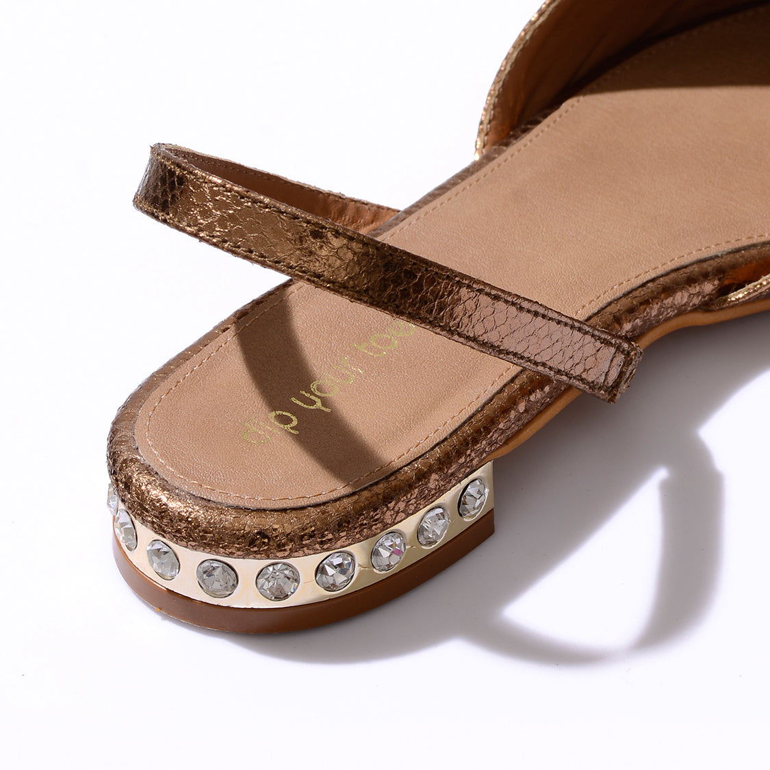 Pearl detail slingback sandals