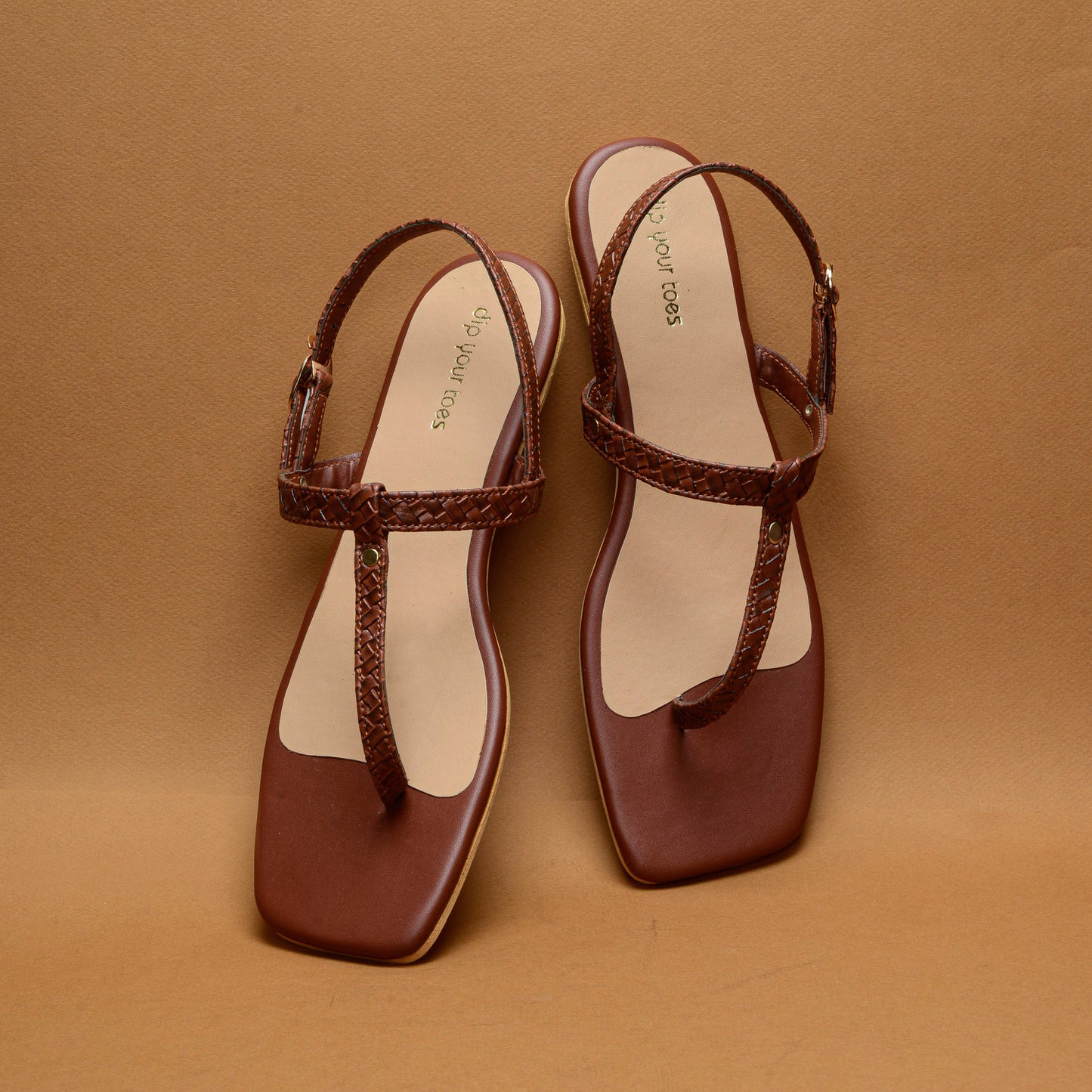 Chocolate brown thong sandals